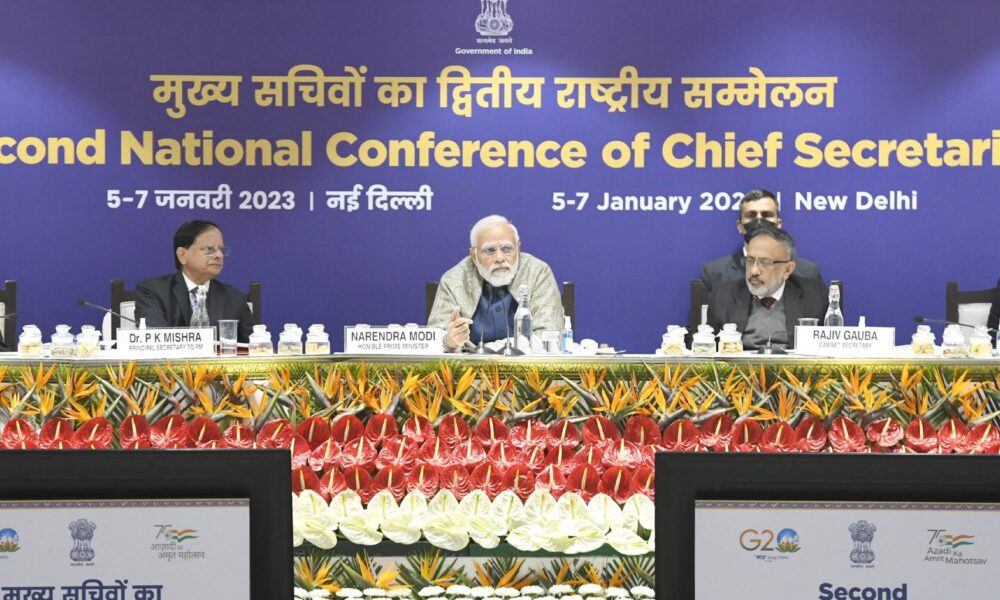 PM addresses 2nd National Conference of Chief Secretaries