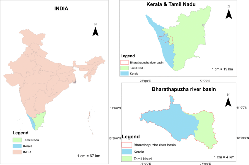 Bharathapuzha river in Kerala